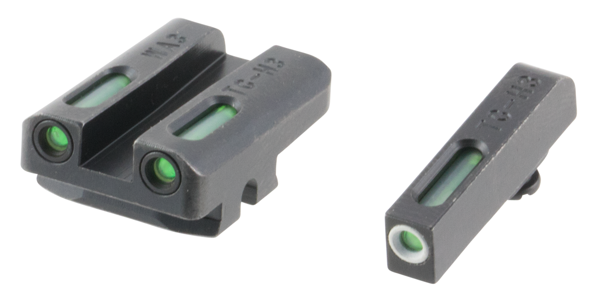 TruGlo TFX Walther CCP Green Tritium/Fiber Optic Day/Night Sight Set - Black Nitride