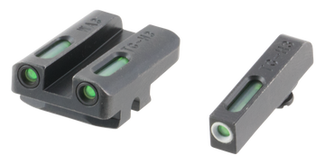 TruGlo TFX Walther CCP Green Tritium/Fiber Optic Day/Night Sight Set - Black Nitride