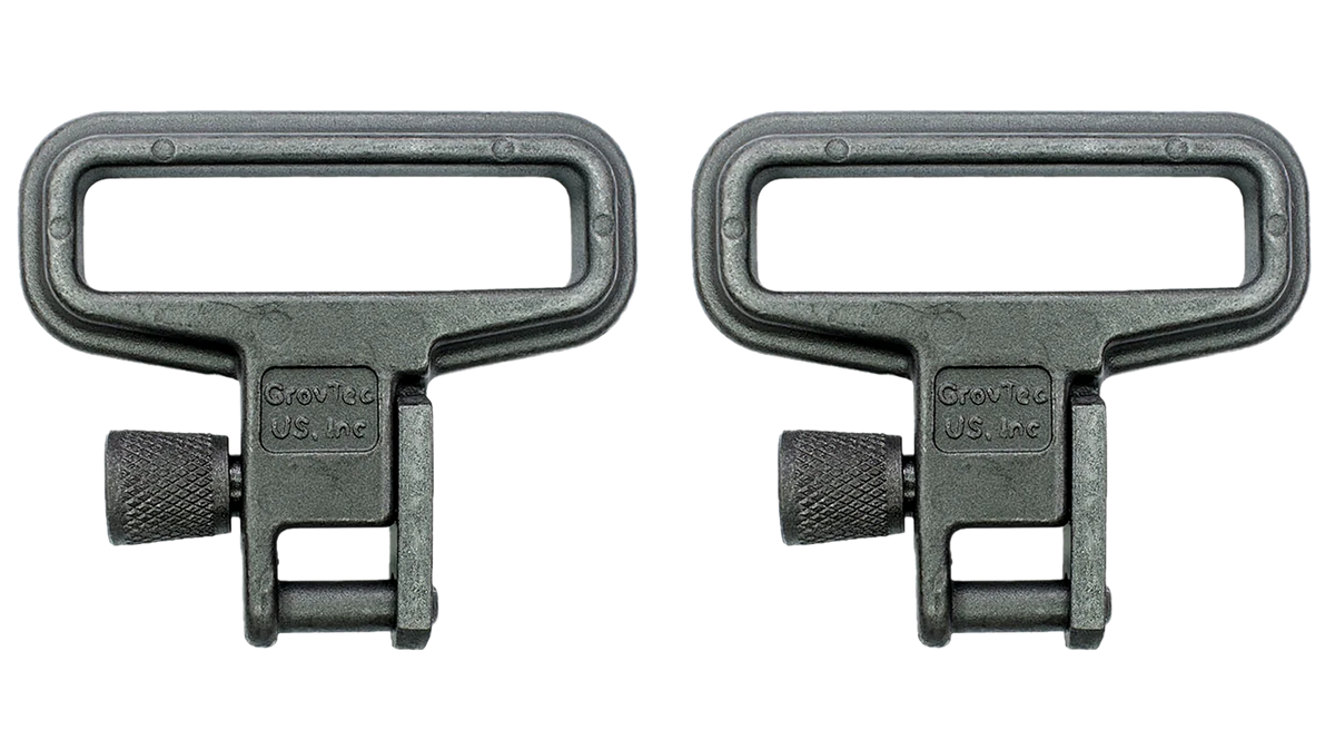 GrovTec Mil-Force 1.25" Sling Swivel Set - Black Zinc Phosphate Steel
