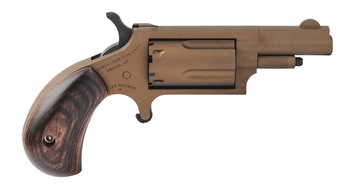North American Arms Bootlegger 22 WMR 1.63" 5-Shot SAO Mini-Revolver - Burnt Bronze