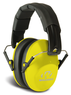 Walkers Game Ear Pro Low Profile Passive Muff 22 dB Over the Head Black/Yellow Polymer