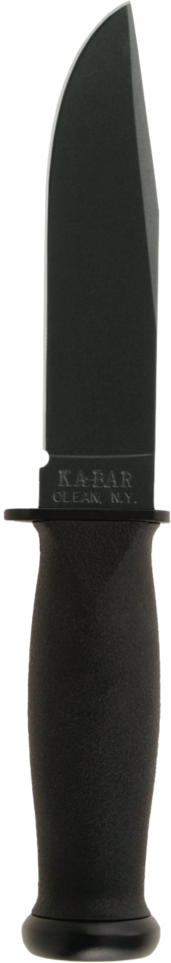 Ka-Bar 2221 Mark I 5.13" Clip Point Plain 1095 Cro-Van Fixed Blade Knife Black Kraton G Handle
