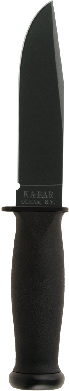 Ka-Bar 2221 Mark I 5.13" Clip Point Plain 1095 Cro-Van Fixed Blade Knife Black Kraton G Handle