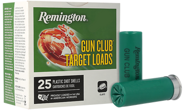 Remington Ammunition Gun Club 12 Gauge 2.75" 1 1/8 oz #8 Lead Shot 25 Rd - Box or Case