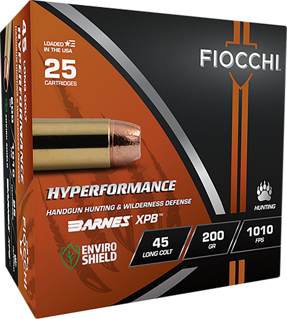 Fiocchi Hyperformance 45 Colt 200gr XPB 25 Rd - Box or Case