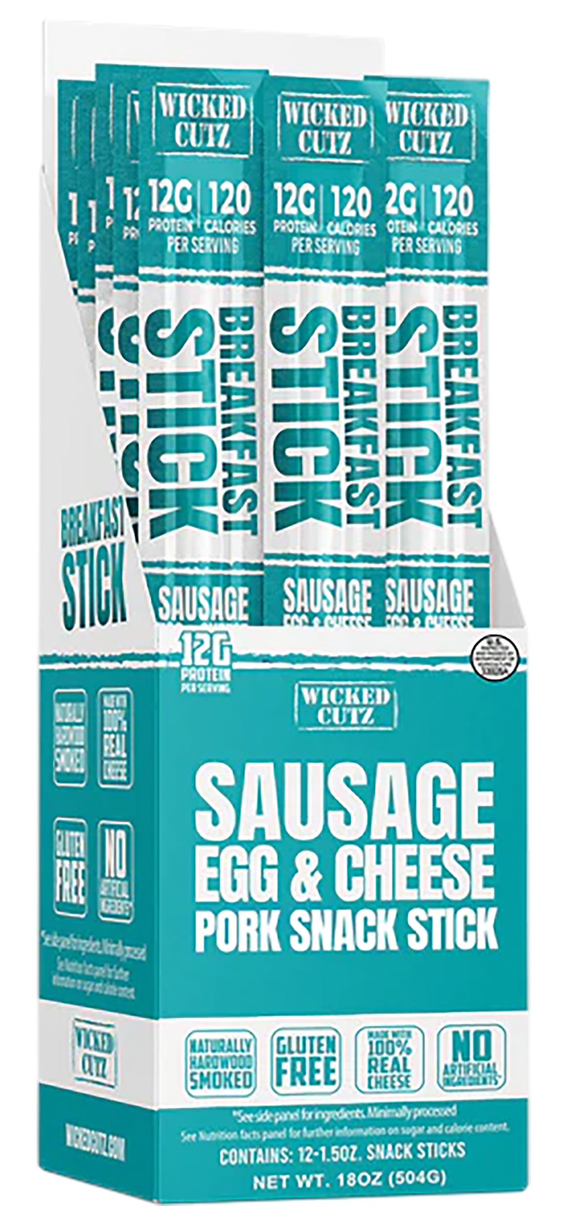 Wicked Cutz Sausage Egg & Cheese Breakfast Sticks 1.5 oz 12-Pack