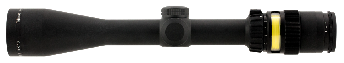 Trijicon AccuPoint 3-9x40mm 1" Tube Illuminated Duplex Crosshair w/Amber Dot Riflescope - Black Hardcoat Anodized