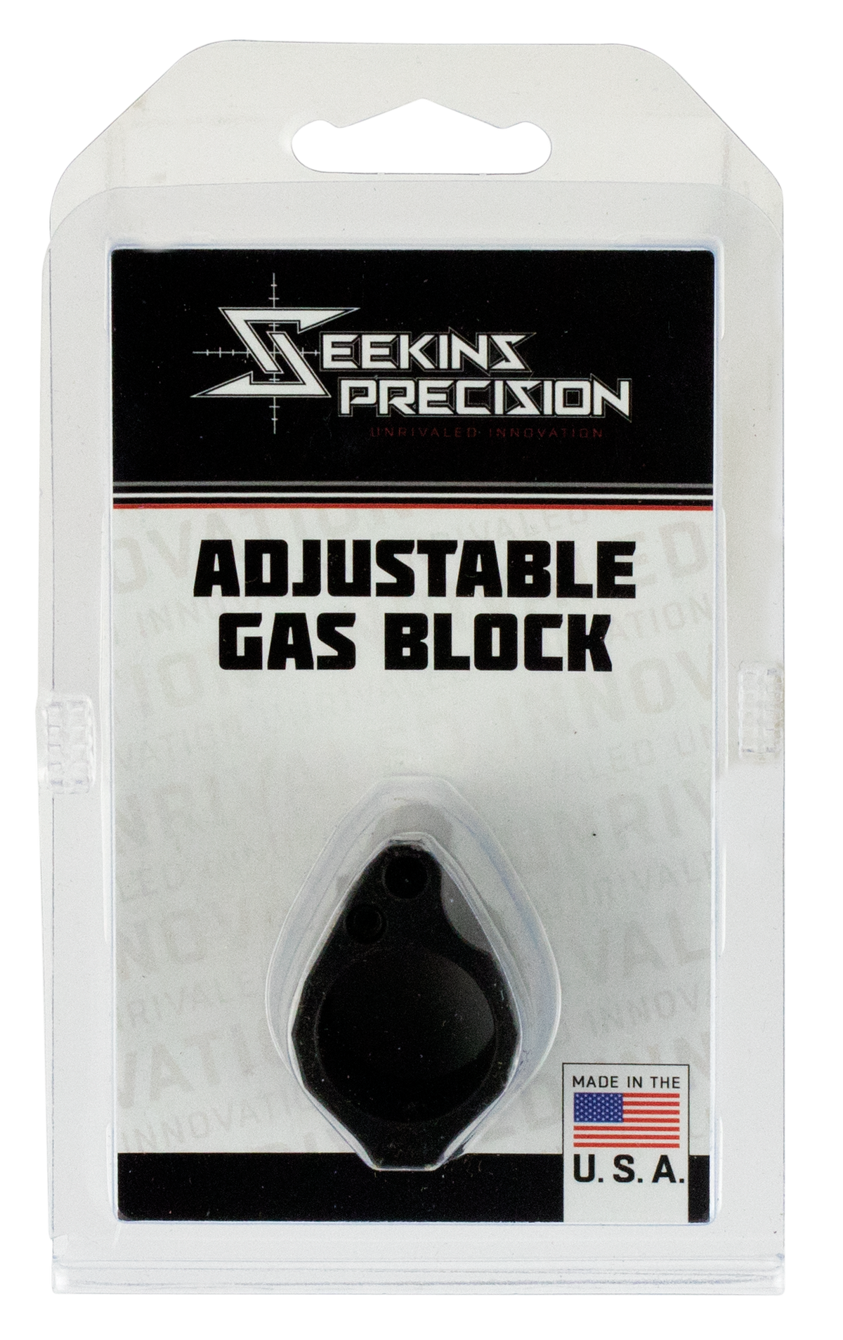 Seekins Precision 0011510031 Low Profile Adjustable Gas Block .750 1.37 x .94 Black Melonite