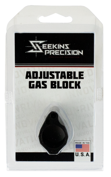 Seekins Precision 0011510031 Low Profile Adjustable Gas Block .750 1.37 x .94 Black Melonite