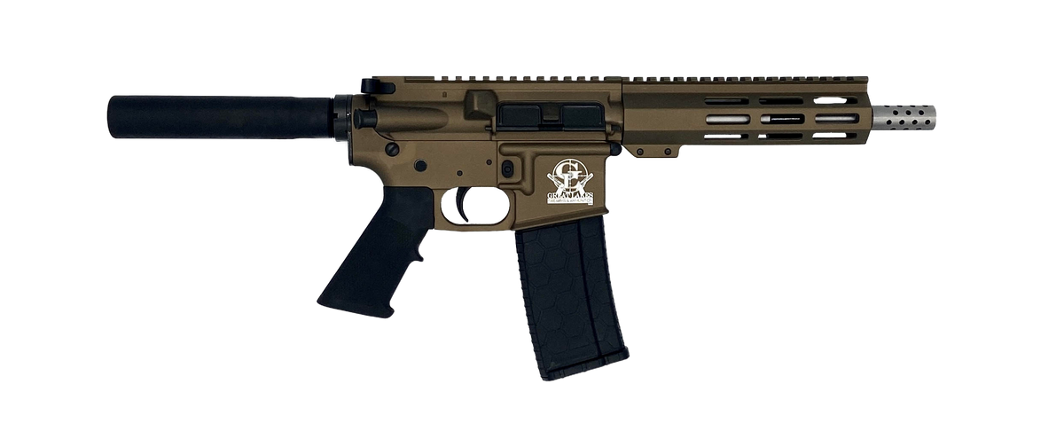 Great Lakes Firearms GL15 223 Wylde 7.50" 30+1 Semi-Auto AR-15 Pistol - Bronze