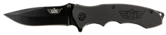 Uzi Accessories Responder VI 7.75" Folding Knife Straight Edge Stainless Steel G10 Black - Spring Assist