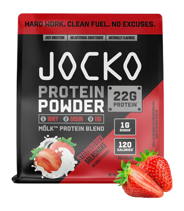 Jocko Fuel Strawberry Milkshake Whey Protein Powder 2 lb Bag