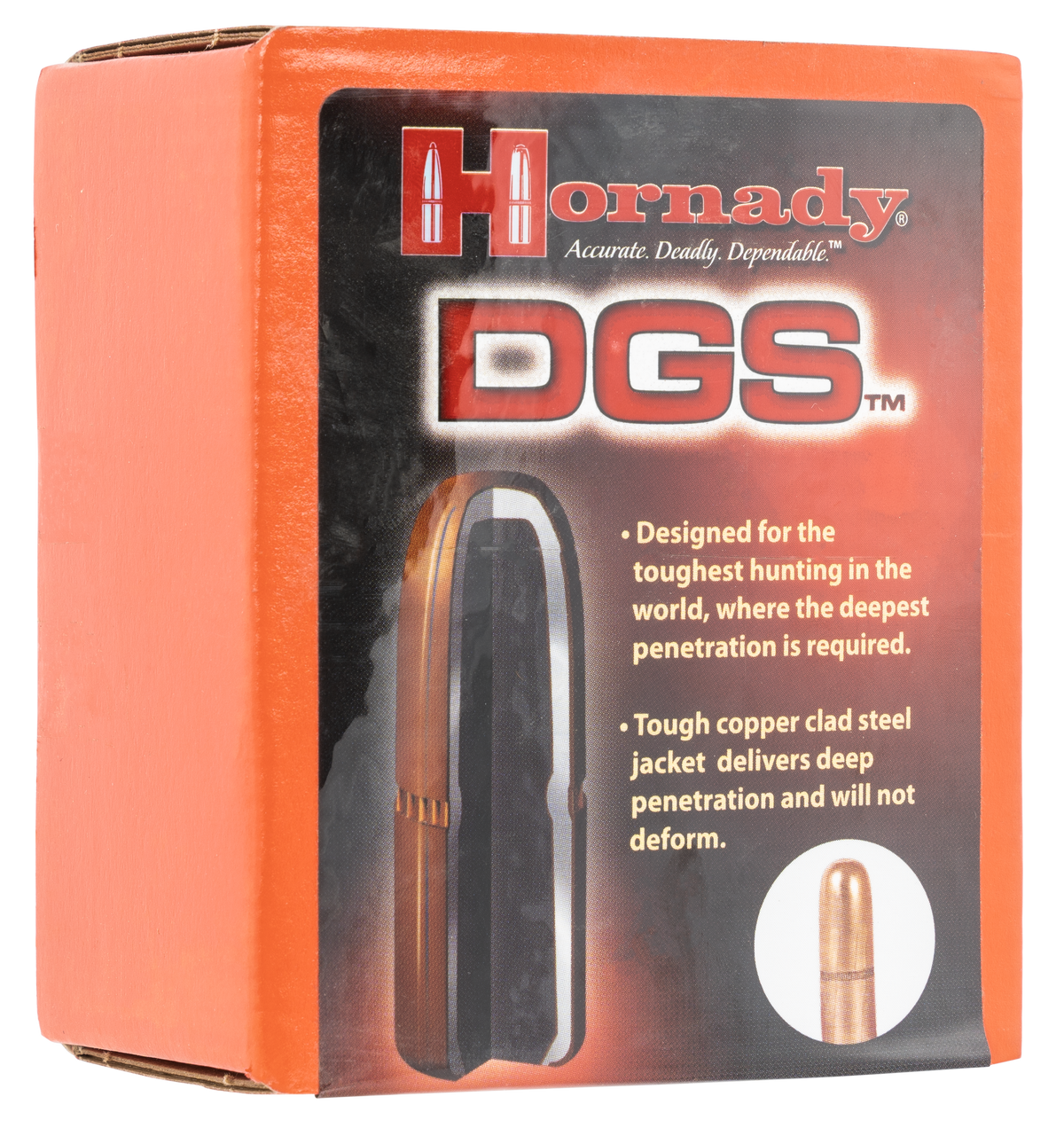 Hornady DGS 505 Cal .505 525 gr Dangerous Game Solid Reloading Bullets - 50 Per Box
