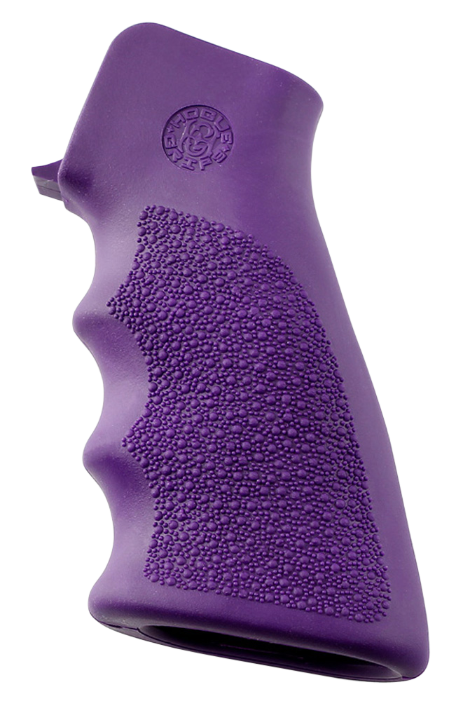 Hogue 15006 OverMolded Cobblestone Purple Rubber Grip with Finger Grooves for AR-15/M16