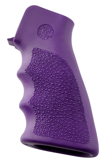 Hogue 15006 OverMolded Cobblestone Purple Rubber Grip with Finger Grooves for AR-15/M16