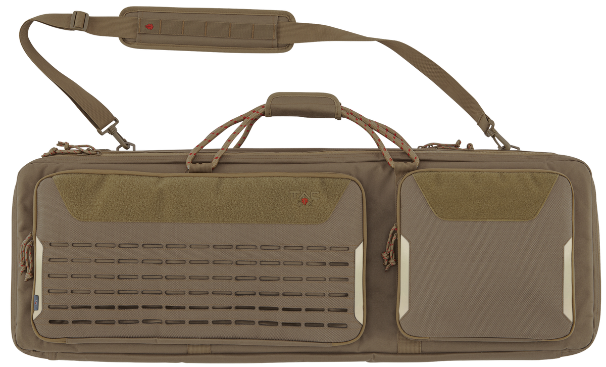 Tac Six Unit 38" 2-Rifle Tactical Case Coyote 600D Polyester Lockable