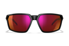 Wiley X Sierra M/L Red Mirror Lens Polycarbonate Gloss Black Frame Safety Glasses