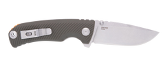 S.O.G Tellus ATK 3.50" Folding Clip Point Plain Stonewashed Cryo 440C SS - OD Green GRN Handle