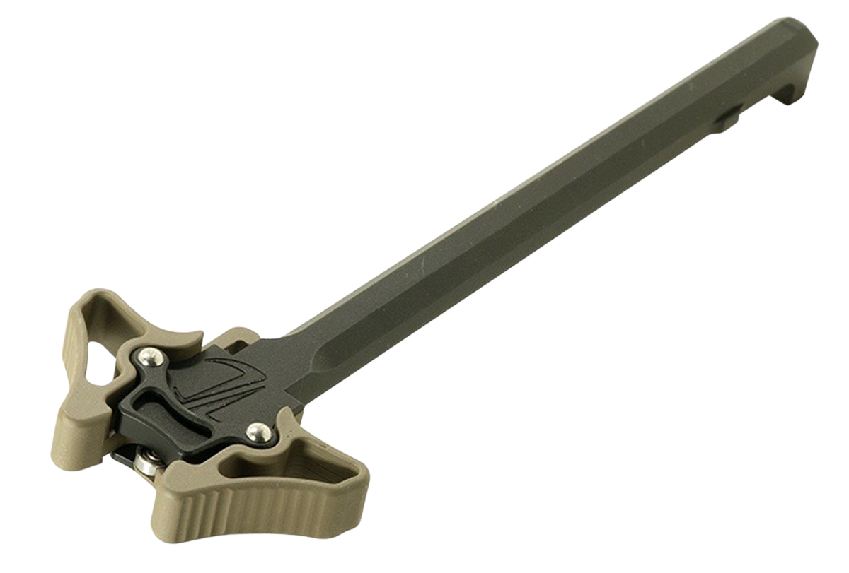 Timber Creek Outdoors Enforcer Mini Ambidextrous Charging Handle - AR-Platform Flat Dark Earth Cerakote Aluminum