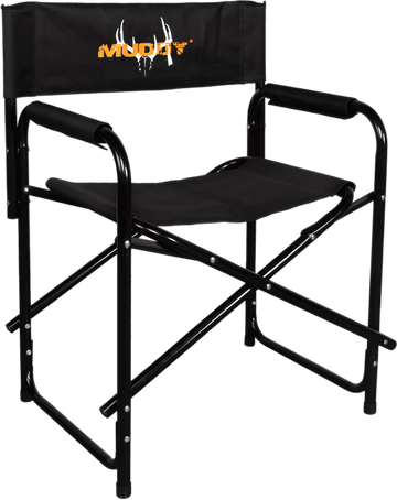 Muddy Directors Chair Folding Black - 300 lb Capacity