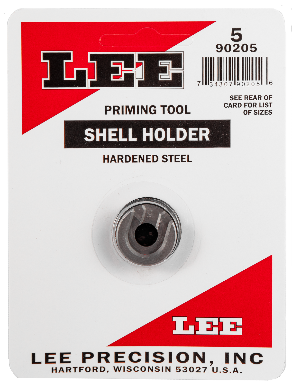Lee 90205 Shell Holder AP Only #5 - 223 WSSM / 257 Wthby / 6.5 Rem Mag / 338 Win Mag