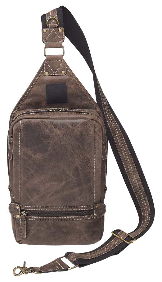 Kingport Industries Gun Tote'n Mamas GTM-CZY/108 Sling Backpack - Brown Leather with Standard Holster