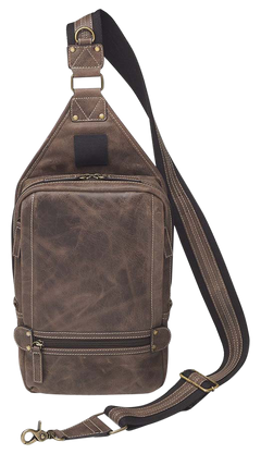 Kingport Industries Gun Tote'n Mamas GTM-CZY/108 Sling Backpack - Brown Leather with Standard Holster