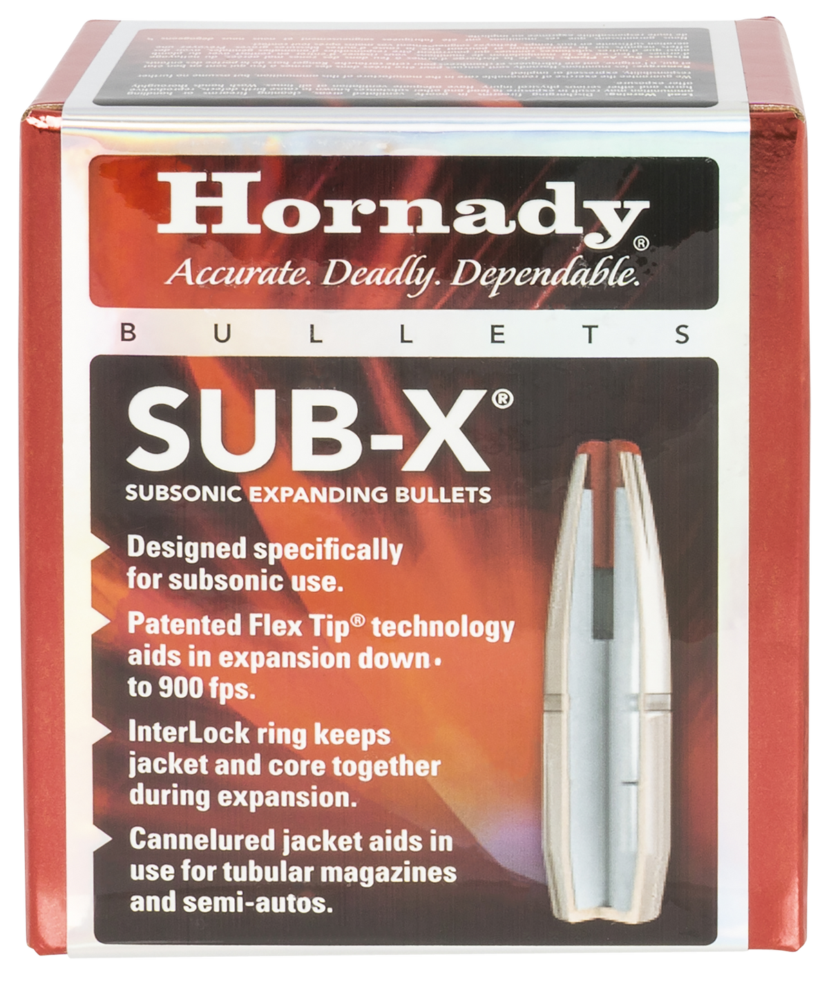 Hornady Sub-X 308 Cal 175 gr Subsonic-eXpanding Bullets - 100 Count