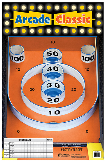 Action Target Entertainment Skee-Ball Paper Hanging Target 23" x 35" Multi-Color 100/Box