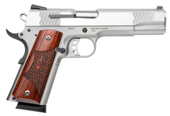 Smith & Wesson 1911 E-Series 45 ACP 5" 8+1 SAO Pistol - Satin Stainless Serrated Slide & Frame w/Laminate Wood Grips