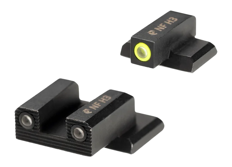 Night Fision SAW-208-003-YGZG Night Sights for S&W Bodyguard 2.0 - Yellow Fluorescent Front / Tritium Rear