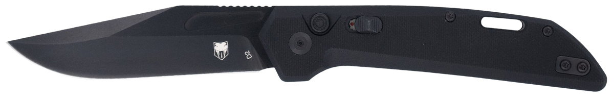CobraTec Knives Naja 3.5" D2 Steel Folding Side Button Automatic - Black G10 Handle