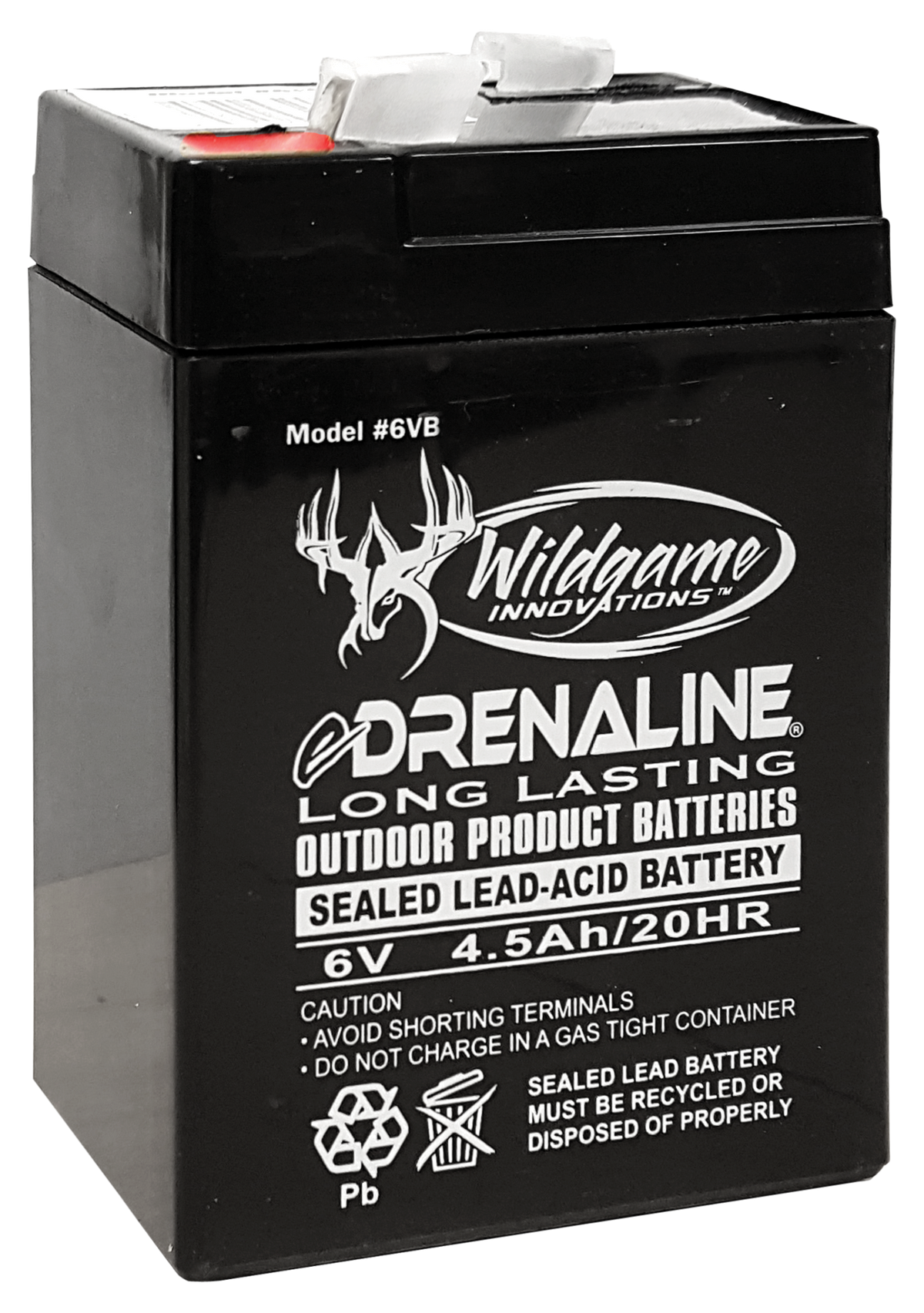 Wildgame Innovations Edrenaline 6V 4.5Ah Rechargeable Sealed Lead-Acid Battery - Black