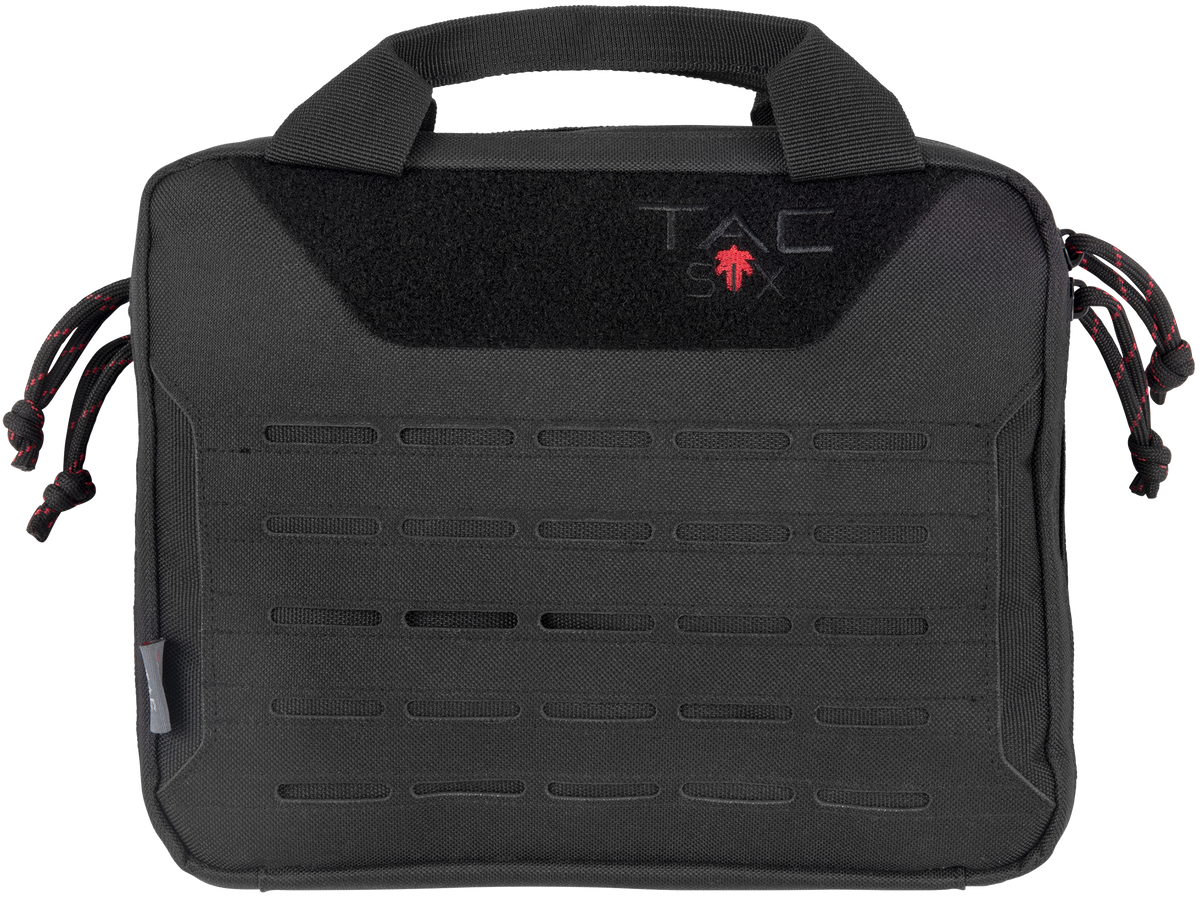 Tac Six Crew 2-Gun Tactical Pistol Case 10" Black 600D Polyester
