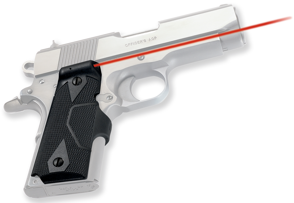 Crimson Trace LG-404 Lasergrips 1911 Compact Red Laser Black Polymer