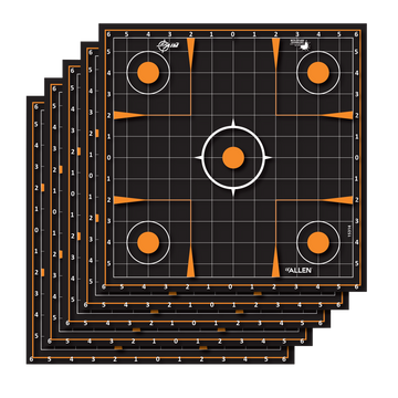 EZ-Aim 15314 Splash Reactive Sight-In Grid Self-Adhesive Paper Target 12" 5-Pack - Black/Orange