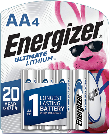 Energizer L91SBP4H3 AA Ultimate Lithium 1.5V (4-Pack) - Silver