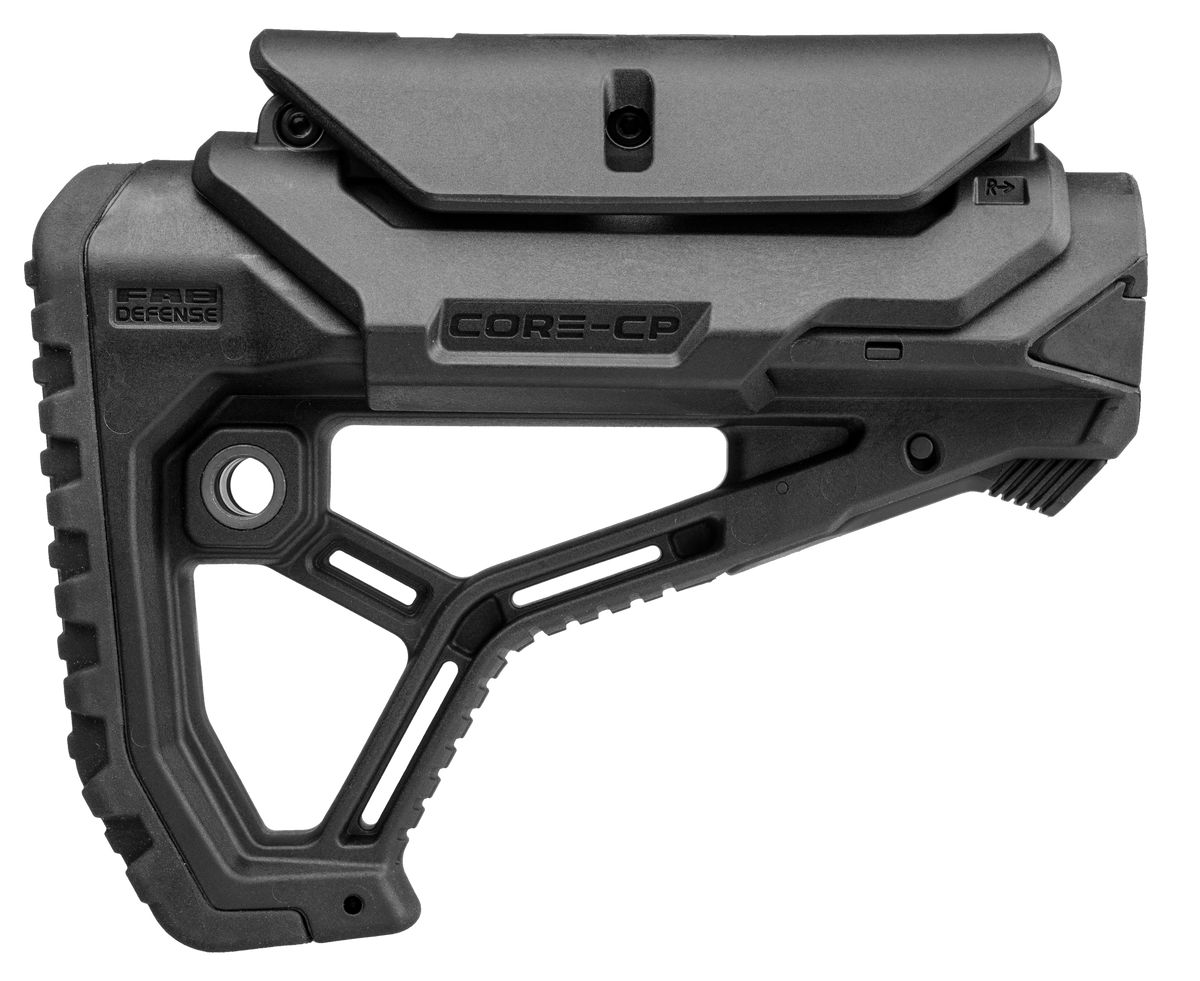 FAB Defense GL-Core CP Buttstock Adjustable Cheekrest AR-15/M4 Black Polymer