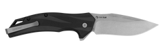 Kershaw Lateral 1645 3.1" Folding Drop Point w/Recurve Plain 8Cr13MoV Stonewashed - Gray GFN