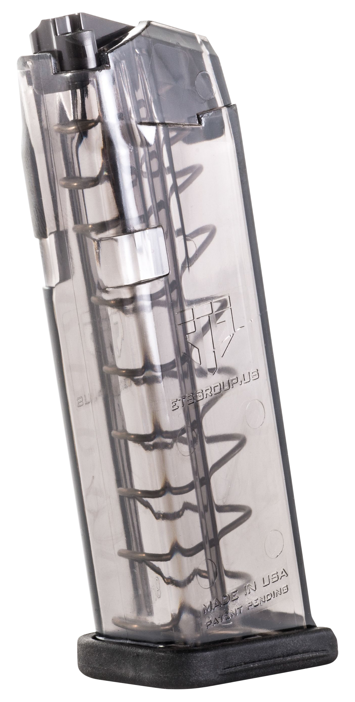 ETS Group SMKGLK1910 9mm Luger 10-Rd Limited Pistol Magazine for Glock 19/26 - Smoke Polymer
