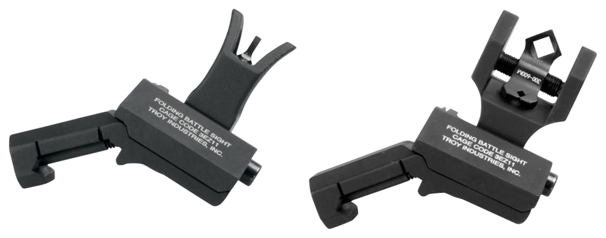 Troy Industries 45 Degree Offset BattleSight Set M4 Front & Diopter Rear - Black Hardcoat Anodized