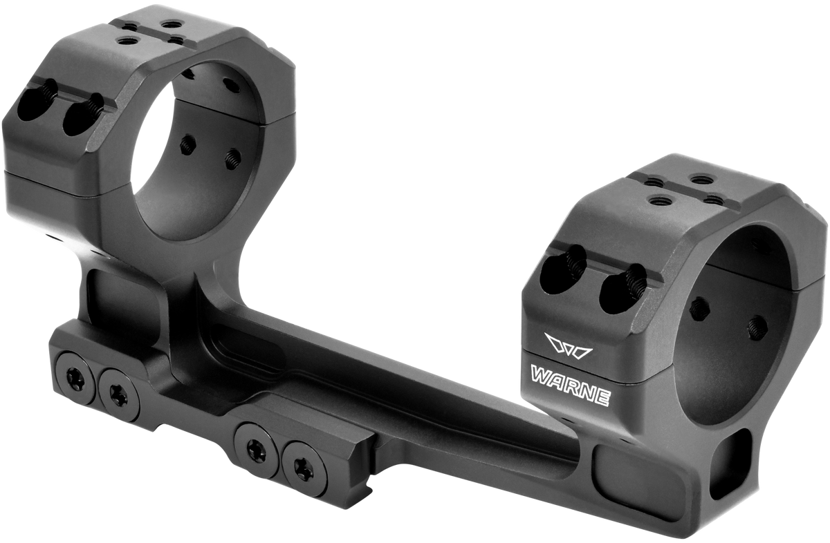 Warne 7818M Precision Cantilever Mount 30mm 0 MOA Black Anodized Scope Mount/Ring Combo