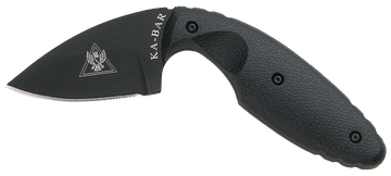 Ka-Bar 1480 TDI Law Enforcement 2.31" Fixed Blade Drop Point Plain AUS-8A Black Zytel
