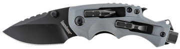 Kershaw Shuffle DIY 2.4" Folding Drop Point Plain 8Cr13MoV SS Knife - Black Oxide Gray GFN