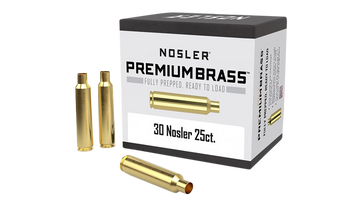 Nosler Premium Brass 30 Nosler Unprimed Rifle Brass 25/Box