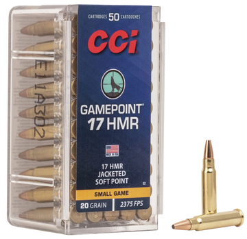 CCI Gamepoint 17 HMR 20gr Jacketed Soft Point - Box or Case