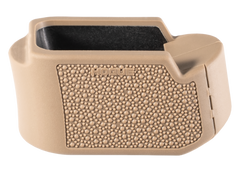 Hogue 18613 Grip Extension Base Pad Fits Glock 19 10/15-Rd Magazines FDE Overmolded Rubber