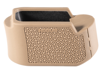 Hogue 18613 Grip Extension Base Pad Fits Glock 19 10/15-Rd Magazines FDE Overmolded Rubber