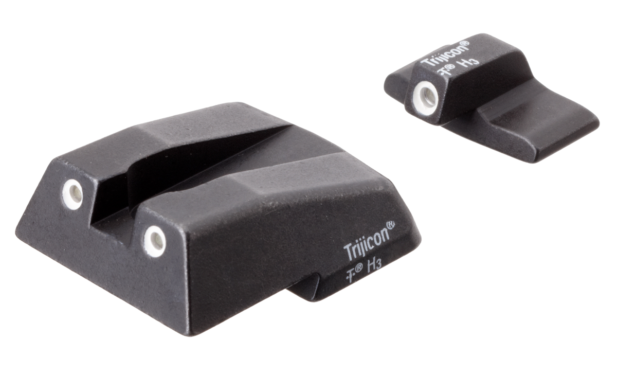 Trijicon 600282 Bright & Tough Night Sights - 3-Dot Tritium Green/White Outline - H&K .45C/P30/VP9