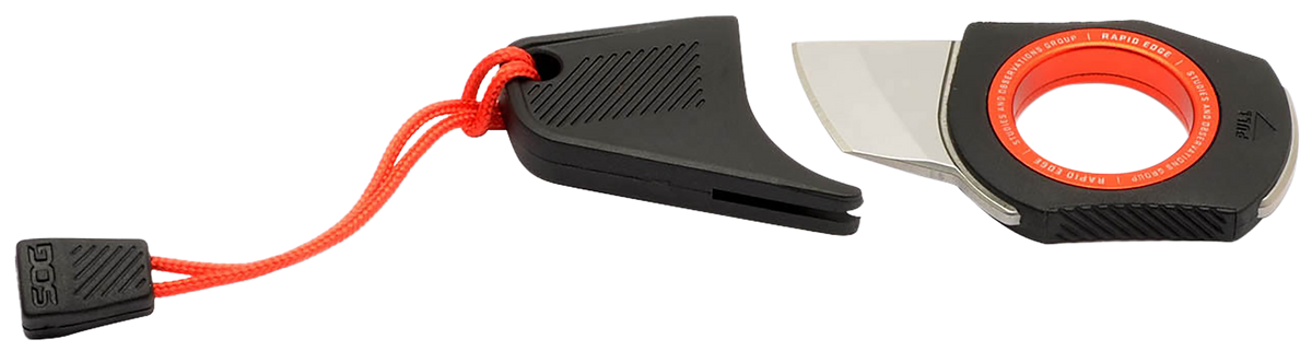 S.O.G Rapid Rescue Black/Red Multi-Tool - Stainless Steel Seatbelt Cutter & Glass Breaker